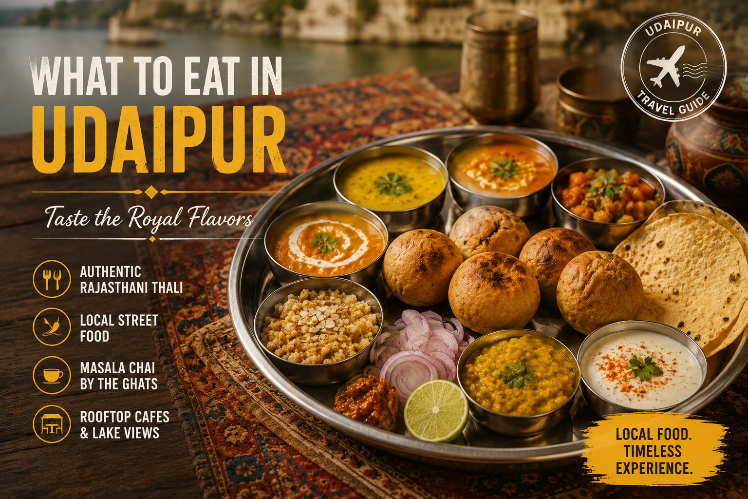 Udaipur travel guide - traditional Rajasthani thali