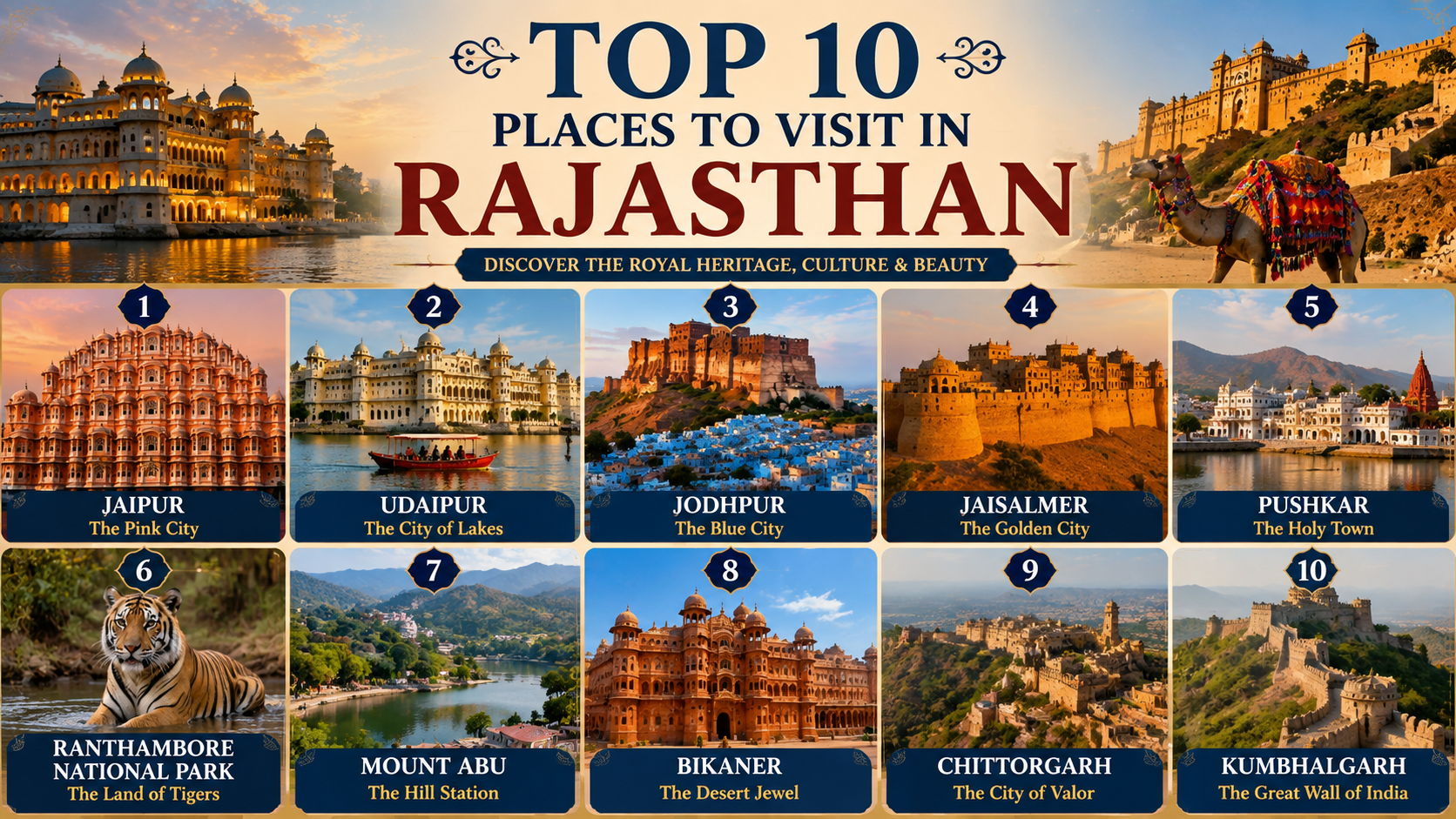 Top 10 Places to Visit in Rajasthan